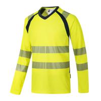 to5pcmljfxl CODUPAL TO5 Yellow/Navy Unisex Hi Vis T-Shirt