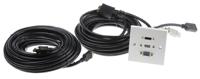 919-4040 RS PRO Single Gang 3 Way Female HDMI, SVGA, USB A Faceplate
