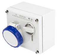 5051683 Scame Right Angle Switchable IP66, IP67 Industrial Interlock Socket 2P+E, Earthing Position 6h, 16A, 250 V