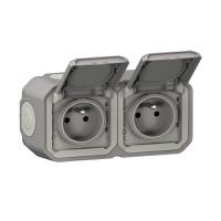070005 Legrand Grey Plug Socket, NF Socket
