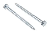 144-3540 RS PRO Hex Coach Screw, Steel Bright Zinc Plated, 10mm x 130mm