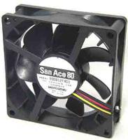 9s0812f401 Sanyo Denki 95 Series Axial Fan, 12 V dc, DC Operation, 55.8m³/h, 1.32W, 110mA Max, 80 x 80 x 25mm