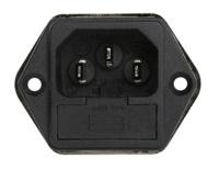 fn9260-4-06 Schaffner 4A, 250 V ac Male Panel Mount IEC Inlet Filter FN9260-4-06, Faston 2 Fuse