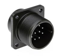 ms3102a-18-1p Amphenol Industrial, MS3102A, Copper Alloy 10 Way Box Mount MIL Spec Circular Connector Receptacle, Pin Contacts,Shell