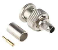 j01002a1288 Telegartner, Plug Cable Mount BNC Connector, 75Ω, Crimp Termination, Straight Body