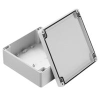 186-2285 RS PRO Grey Polycarbonate Enclosure, IP67, IK07, Grey Lid, 149.85 x 149.85 x 60mm