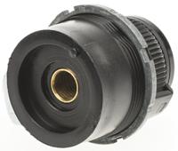 26a21b10 Vishay 30.6mm Black Potentiometer Knob for 6.35mm Shaft Splined, 26A21B10