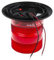 907-6034 RS PRO Red Flashing Beacon, 10 → 100 V dc, Surface Mount, Wall Mount, LED Bulb, IP56