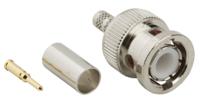 112514 Amphenol RF BNC Series, Plug Cable Mount BNC Connector, 50Ω, Crimp Termination, Straight Body