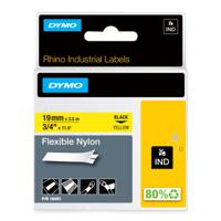 18491 Dymo Black on Yellow Label Printer Tape, 3.5 m Length, 19 mm Width