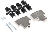 d45zk15-k MH Connectors MHD45ZK Series Zinc Angled D Sub Backshell, 15 Way, Strain Relief