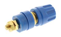 930103702 Hirschmann Test & Measurement 35A, Blue Binding Post With Brass Contacts and Gold Plated - 8mm Hole Diameter