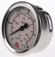 9314204 WIKA G 1/4 Analogue Pressure Gauge 600bar Back Entry 63mm Outside Diameter