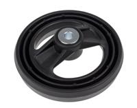 161-1974 RS PRO Black Glass-Fibre Reinforced Technopolymer Hand Wheel, 126mm diameter