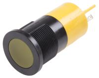 211-487 RS PRO Yellow Panel Mount Indicator, 24V ac/dc, 22mm Mounting Hole Size, Solder Tab Termination