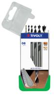 10863870016 Tivoly 6-Piece Wood Drill Bit Set for Wood, 8mm Max, 2mm Min