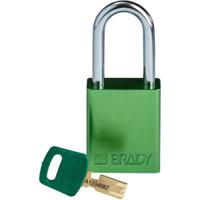 150264 Brady LOTO-99 Key Weatherproof Aluminium Padlock, 6.35mm Shackle, 38.00mm Body