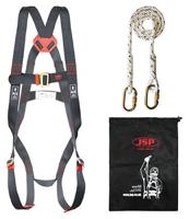 far1101 JSP Fall Arrest Kit with Draw String Bag, Harness, Lanyard