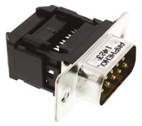 l17defra09p Amphenol Communications Solutions DFR 9 Way Right Angle Cable Mount D-sub Connector Plug, 2.74mm Pitch