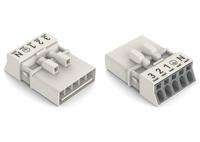 890-235 WAGO 890 Series Male Lighting Connector, 5-Pole, Male, 5-Way, Plug-In Mount, 13A, IP20, IP40
