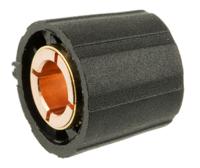 sp151-006-black Sifam 15.5mm Black Potentiometer Knob for 6mm Shaft Splined, SP151 006 BLACK
