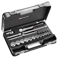 sl161-2p12u Facom 22-Piece Imperial 1/2 in Standard Socket Set with Ratchet, 12 point