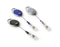 832407 Durable Blue ABS, Nylon, PVC Badge Reel With Snap Strap