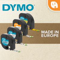 s0721630 Dymo Black on Red Label Printer Tape, 4 m Length, 12 mm Width