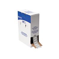 bm-187-1-342 Brady B-342 Black on White Heatshrink Labels, 25.40 mm Width, 8.51mm Label Length, 25.4mm Label Width