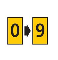 561-02101-wic2-0-9-pa66-ye HellermannTyton WIC2 Snap On Clip On Cable Marker, Yellow, Pre-printed "0, 1, 2, 3, 4, 5, 6, 7, 8, 9", 2.8 →