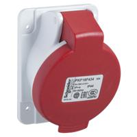 pkf16f434 Schneider Electric, Mureva IP44 Grey Panel Mount 3P+E Angled Socket Socket, Rated At 16A, 380 → 415 V