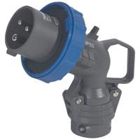 0-511-06 Legrand, Hypra IP67 Blue 2P+E Angled Industrial Power Plug, Rated At 16A, 250 V No