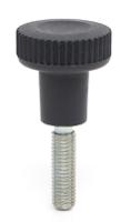 188-956 RS PRO Black Thermoplastic Thumbscrew Clamping Knob, M8 x 20, Threaded Mount