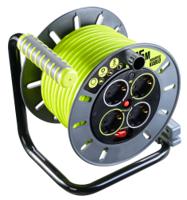 889-2494 RS PRO 25m 4 Socket Type F - German Schuko Cable Reel Open Reel, 240 V