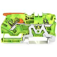 2104-1207 WAGO  TOPJOB S Series Green, Yellow, 4mm², 1-Level, Push In Termination, ATEX, CSA, IECEx
