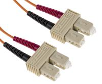 536-7493 RS PRO SC to SC Duplex Multi Mode OM1 Fibre Optic Cable, 62.5/125μm, Orange, 10m