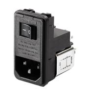 fn380-2-21 Schaffner 2A, 250 V ac Male Snap-In IEC Filter FN380-2-21, Solder