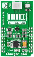 mikroe-2033 MikroElektronika Charger Click Battery Charger for MCP73831 for Lithium-ion & Lithium-Polymer Batteries