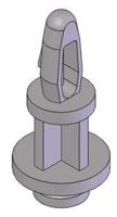 kslbn-4-01-naturel KSLBN-4-01 NATUREL, 6.4mm High Nylon PCB Support for 4mm PCB Hole, 5.8mm Base