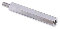 806-6730 RS PRO Standoff, M4 x M4 Thread, 40mm Body, Brass, Male/Female, 8mm Stud