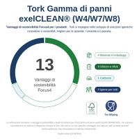 520372 Tork Grey Non Woven Fabric Cloths for Industrial Cleaning, Box of 210, 415 x 355mm, Repeat Use
