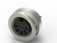 210-0252 RS PRO 5 Pole Din, 5A, 250 V IP40, Screw Lock, Female, Panel Mount
