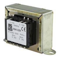 504-329 RS PRO 50VA 2 Output Chassis Mounting Transformer, 24V ac, IEC 61558-2-6
