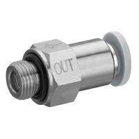 r412005569 EMERSON – AVENTICS QR1-ANR Non Return Valve G 1/4 Female Inlet, 8mm Tube Inlet, G 1/4 Male Outlet, 8mm Tube Outlet, 0.8
