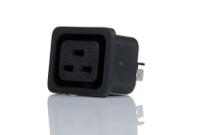 896-2151 RS PRO C19 Panel Mount, Snap In Mount IEC Connector Socket, 20A, 250V
