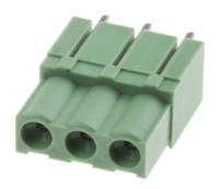 790-1067 RS PRO, 5.08mm Pitch, 3 Way, Pluggable Terminal Block, Inverted Header, Through Hole, Screw Termination