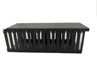 233-9183 RS PRO Black Slotted Panel Trunking - Open Slot, W100 mm x D100mm, L2m, PVC