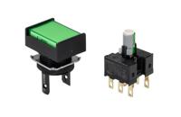 a165l-jgm-24d-2 Omron A16 Series Illuminated Push Button, Momentary, Panel Mount, 16mm Cutout, DPDT, Green LED, 250V, IP65