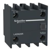 ladn20r Schneider Electric Auxiliary Contact Block, 2 Contact, 2NO, Screw Mount, TeSys Deca TeSyS D