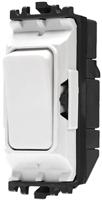 k4891-whi MK Electric 1 Way White Rocker Switch Grid Module 20A, Grid Plus Series
